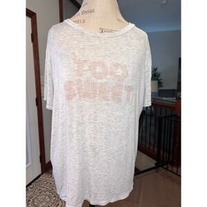 Young at Heart Los Angeles Women's Graphic Tee Gray Size Large EUC